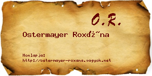 Ostermayer Roxána névjegykártya